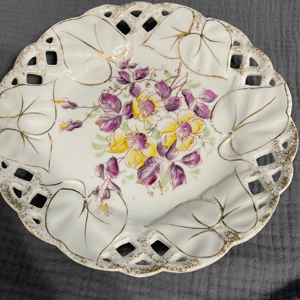 Vintage Hand Painted German 7" Plate